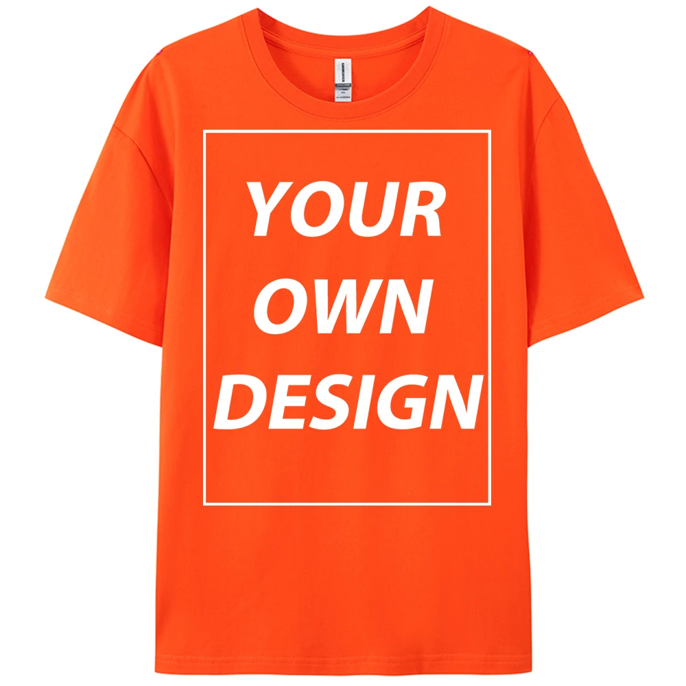 Personalized Custom Print 21 Color Fashion Short Sleeve Man Cotton O-Neck T Shirt Casual Team Street Clothes Breathable Work Top