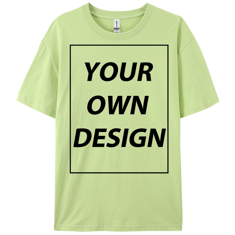 Personalized Custom Print 21 Color Fashion Short Sleeve Man Cotton O-Neck T Shirt Casual Team Street Clothes Breathable Work Top