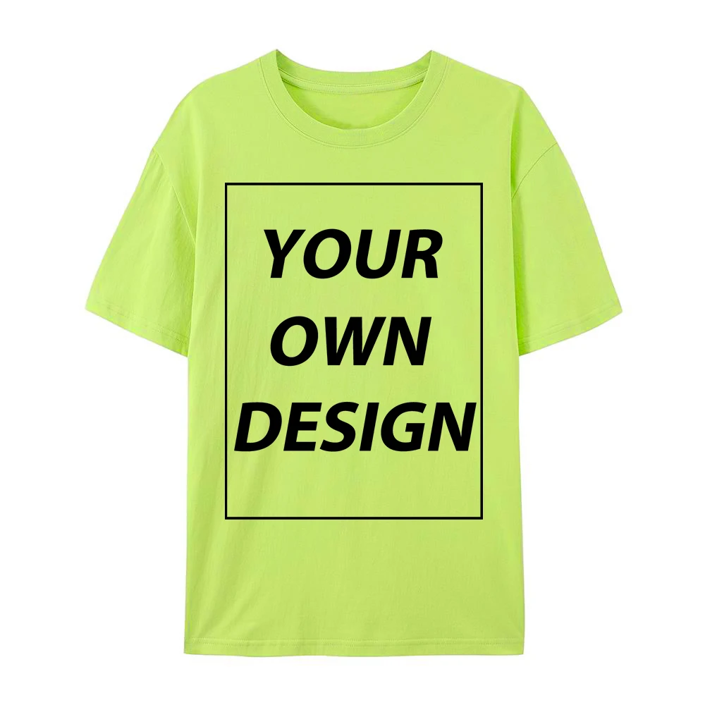 Personalized Custom Print 21 Color Fashion Short Sleeve Man Cotton O-Neck T Shirt Casual Team Street Clothes Breathable Work Top