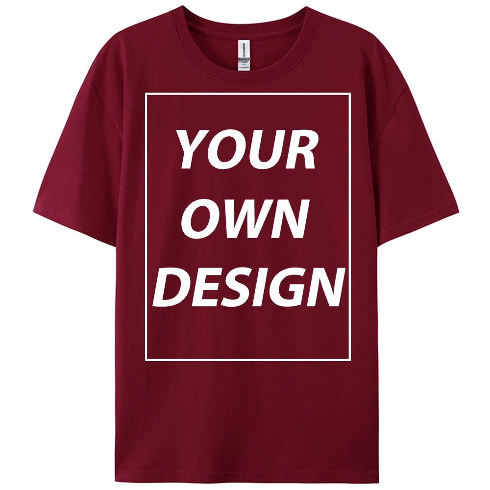 Personalized Custom Print 21 Color Fashion Short Sleeve Man Cotton O-Neck T Shirt Casual Team Street Clothes Breathable Work Top
