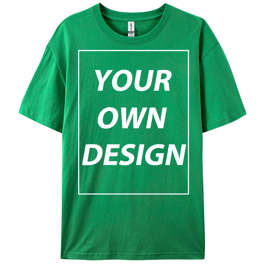 Personalized Custom Print 21 Color Fashion Short Sleeve Man Cotton O-Neck T Shirt Casual Team Street Clothes Breathable Work Top
