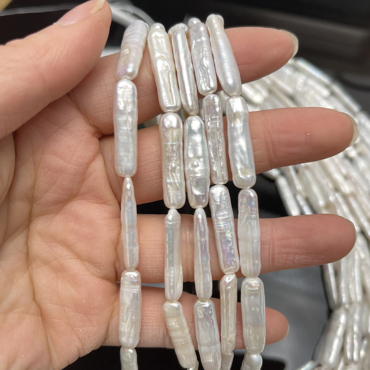 High-quality White Pipa Pearls 100% Natural Freshwater Pearls Loose Beads for Jewelry Making DIY Necklaces Bracelets Accessories