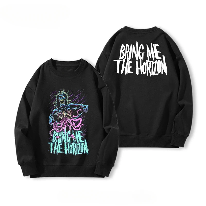 2026 BRING ME THE HORIZON BMTH Dead Core Band Peripheral Hoodies for Men and Women Autumn and Winter Fleece Jacket Trend