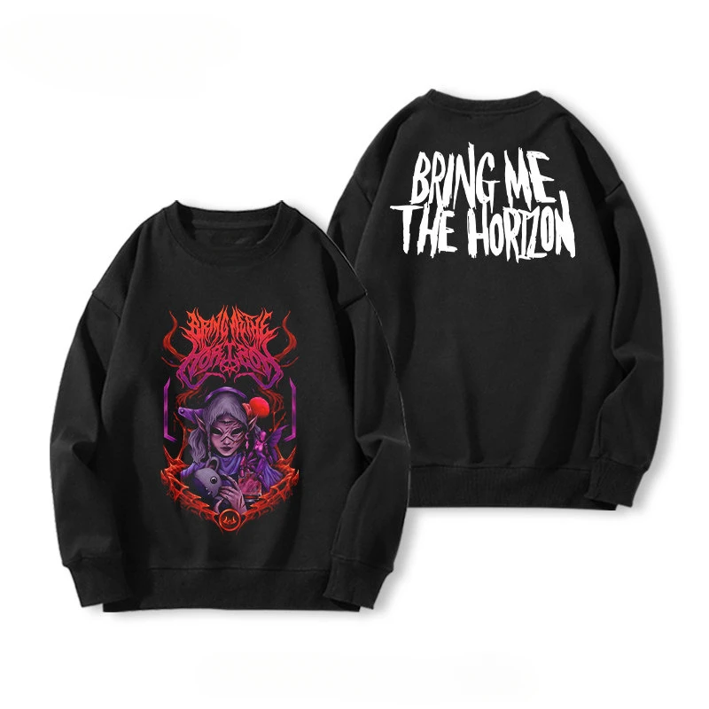 2026 BRING ME THE HORIZON BMTH Dead Core Band Peripheral Hoodies for Men and Women Autumn and Winter Fleece Jacket Trend