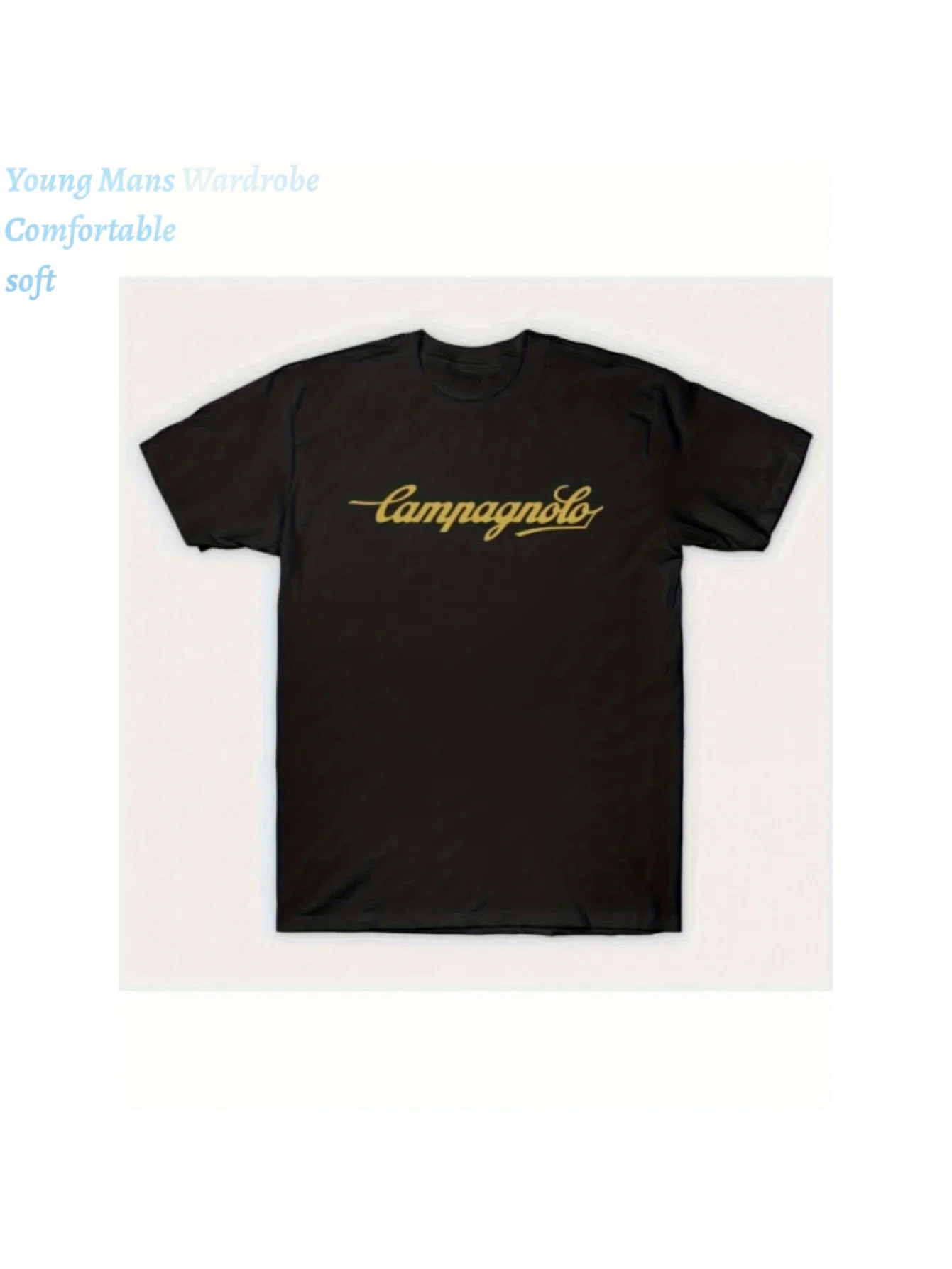 Campagnolo Men's Retro Cycling T-shirt - Retro Y2K Style Pattern Letter Print Designed for Cycling Enthusiasts