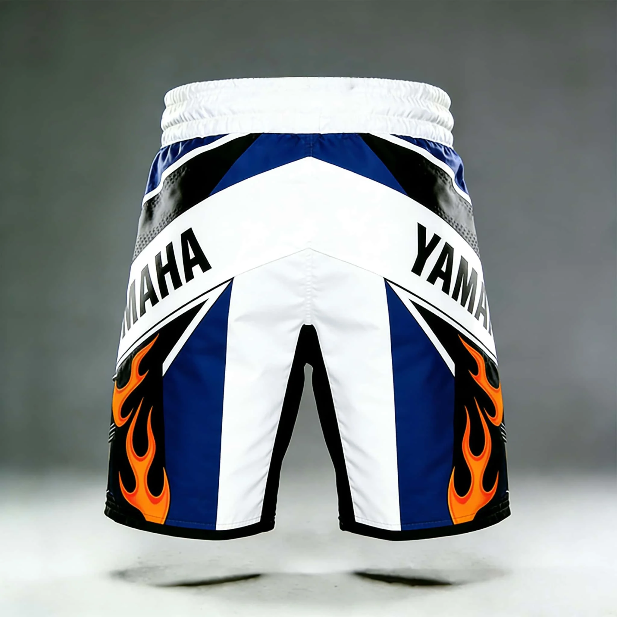 2026 Summer New Yamaha White Flame Fashion Sports Outdoor Fitness Shorts, Men Women Casual Motorcycle Riding Shorts