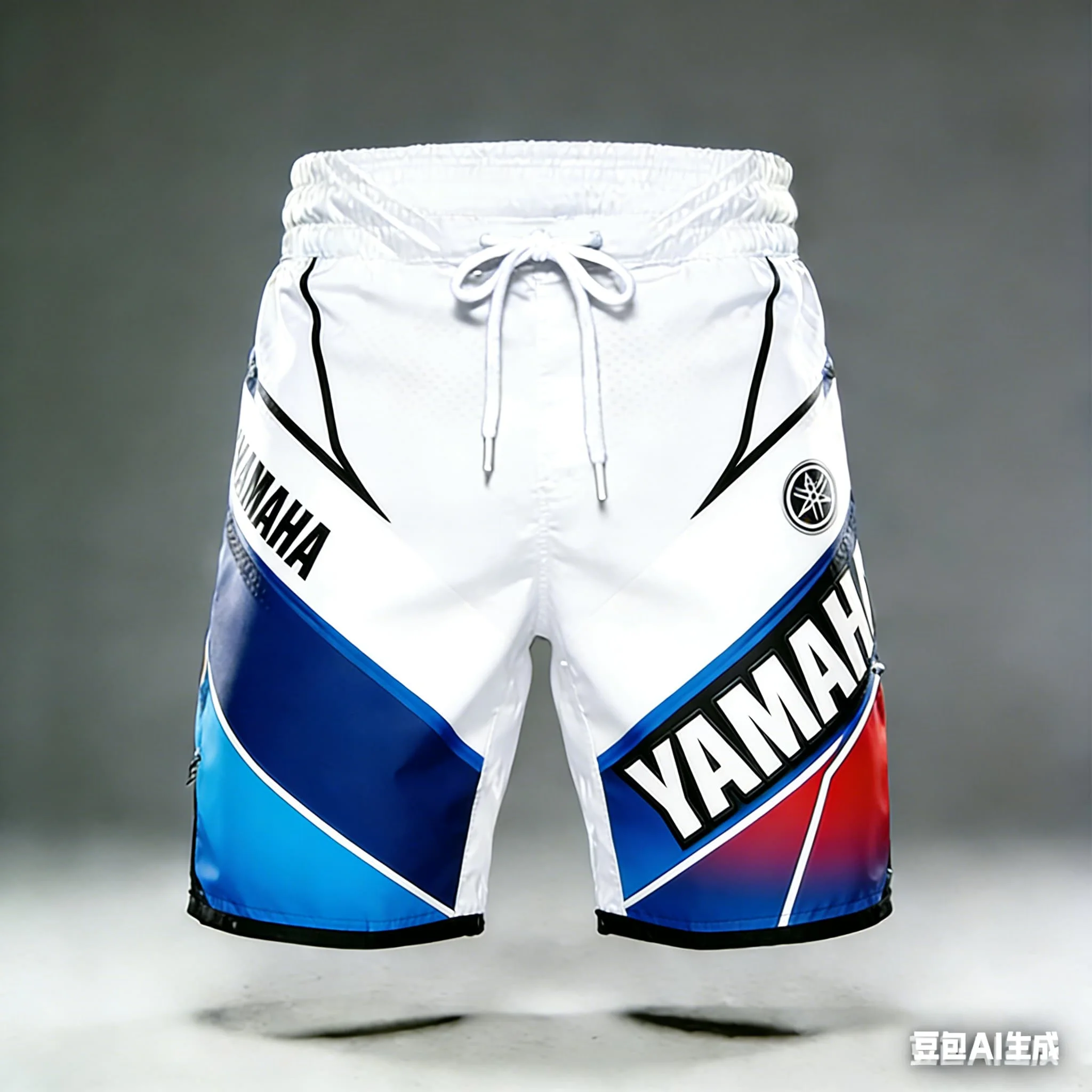 2026 Summer New Yamaha White Flame Fashion Sports Outdoor Fitness Shorts, Men Women Casual Motorcycle Riding Shorts