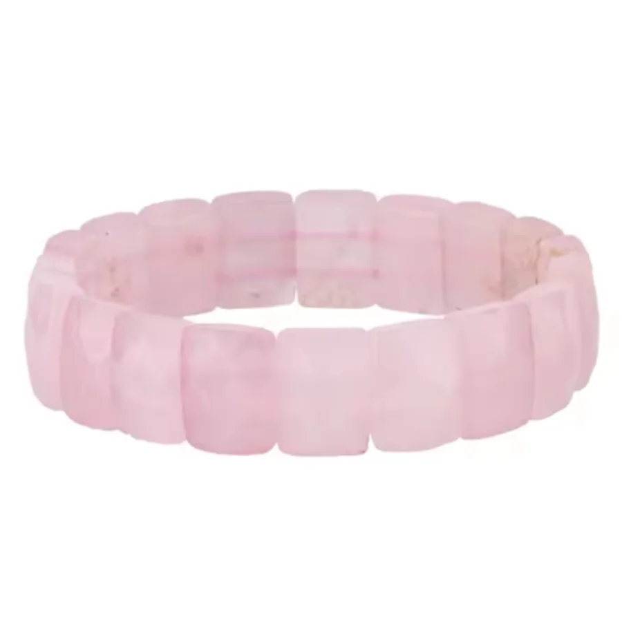 Natural Healing Crystal Square Faceted Stone Bracelets For Women Amethyst Punk Gothic Retro Rectangle Stretch Bangle Men Jewelry