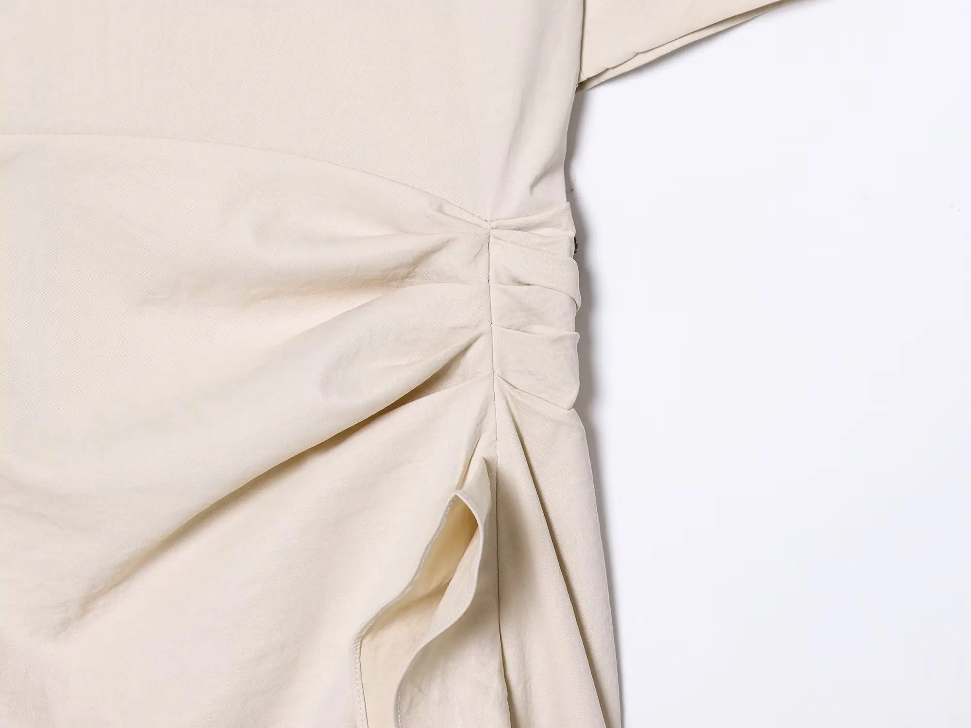 TFMLN Summer Women Midi Dress New Fashion O Neck Pleated Short Sleeve Waist Dress Casual Sexy Solid Elegant Dress Chic Outfit