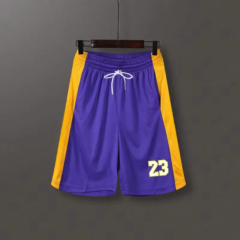 MANBA Basketball Shorts, Sports Shorts, Men's Fitness Running Training Pants, Loose Quick Drying Knee High Five Quarter Pants