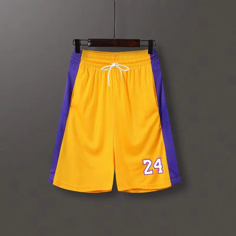 MANBA Basketball Shorts, Sports Shorts, Men's Fitness Running Training Pants, Loose Quick Drying Knee High Five Quarter Pants