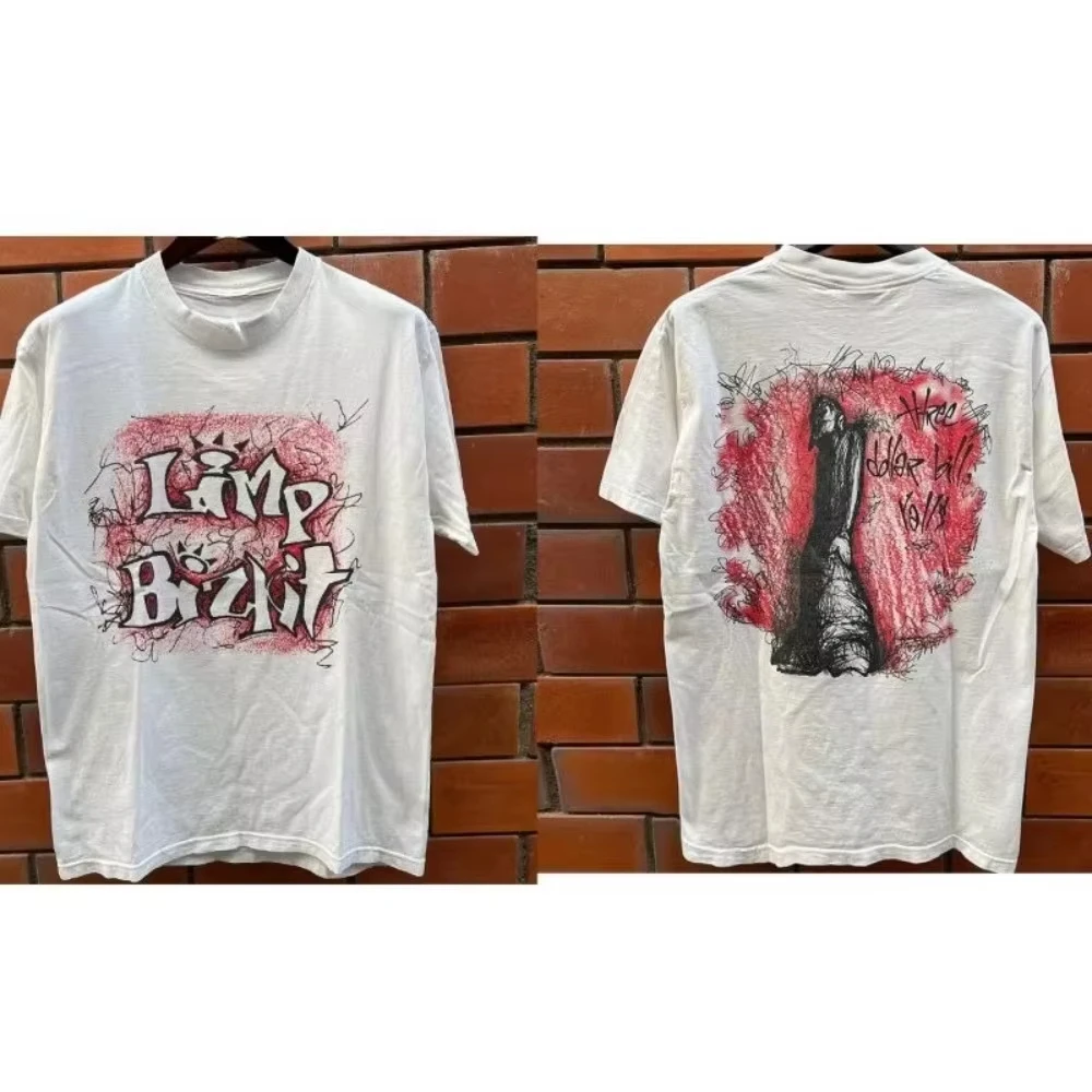 2026 Limp Bizkit Limp Baztit Band OS Trendy Rock Punk Short Sleeve American Short Sleeve T-Shirt Men Women Summer Cotton TShirt