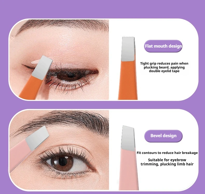 Tweezers Set 3-4pcs Premium Stainless Steel Eyebrow Precision Sharp Tip Tweezers for Body Ingrown and Facial Hair Removal