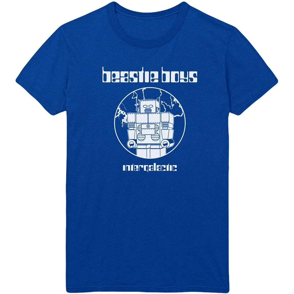 Beastie Boys Intergalactic Robot Graphic T-Shirt, 100% Cotton Old School Hip Hop Print Tee, Unisex Retro Sci-Fi Streetwear