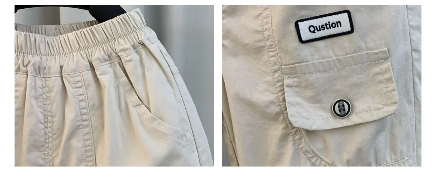 New Spring Autumn Fashion Boys Pants Loose And Comfortable Design Sport Overalls Cargo Trousers For 2-10 Years Old Kids