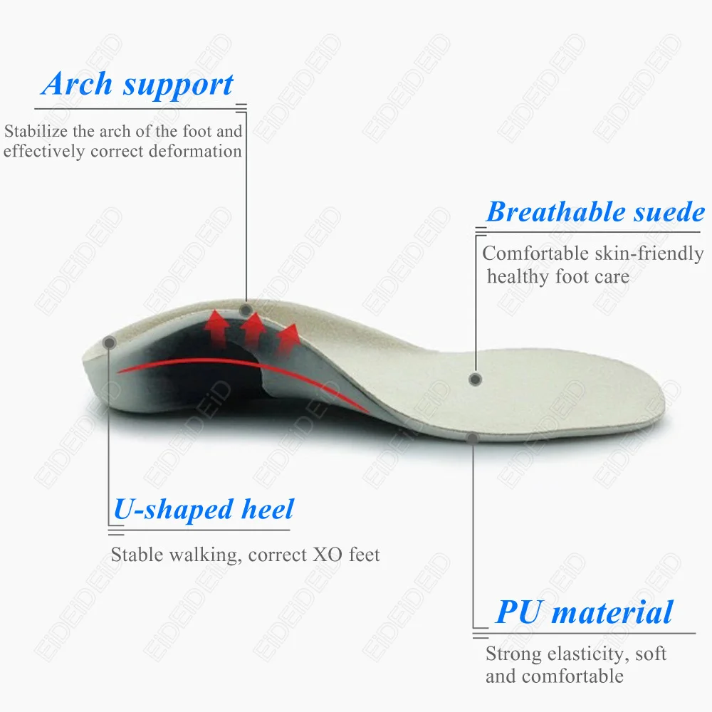 3D Orthotic Insoles Flat Feet for Kids Children and Adults Arch Support Insole for X Legs Orthotic Shoe Heel Pad Inserts