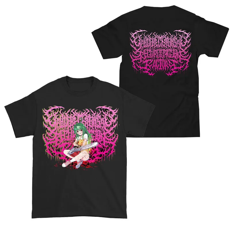 Yandere Chainsaw Factory Saw Sauce Black Gold Dark Rock Animation Anime Leisure T-Shirt Luxury Brand for Men and Women  2026