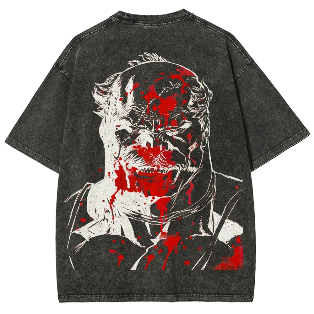 Unisex New Model Washed T-shirt Invincible Anime Lover Year round clothing personality Clothes Oversized high quality Breathable