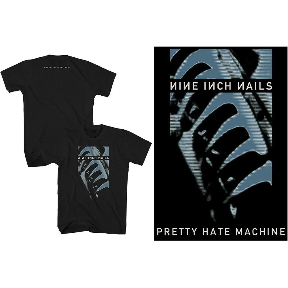 Nine Inch Nails NIN Box Logo Print Cotton T-Shirt Industrial Metal Band Unisex Short Sleeve Tee