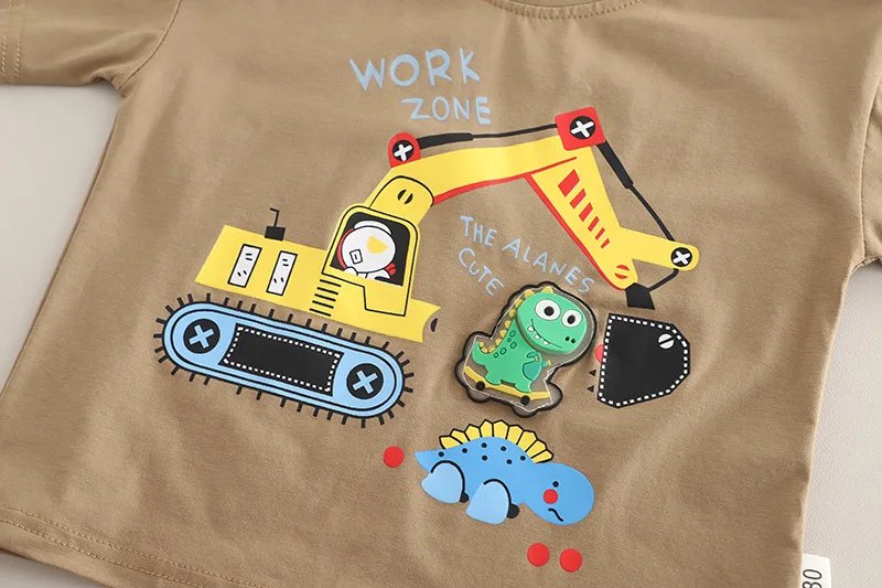 New Summer Baby Boys Clothes Set Children Short Sleeved T-Shirt Shorts 2Pcs/Sets Kids Girls Clothing Suit Infant Cartoon Costume