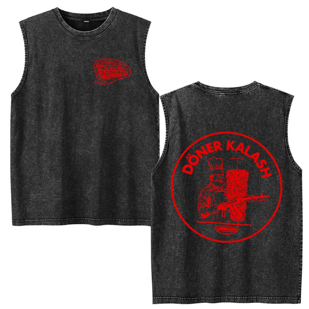 Stay Violent Brothers in Arms Skeleton Vintage Acid Washed Tank Tops T Shirt Men Clothing Casual Oversized Sleeveless Vest Tees