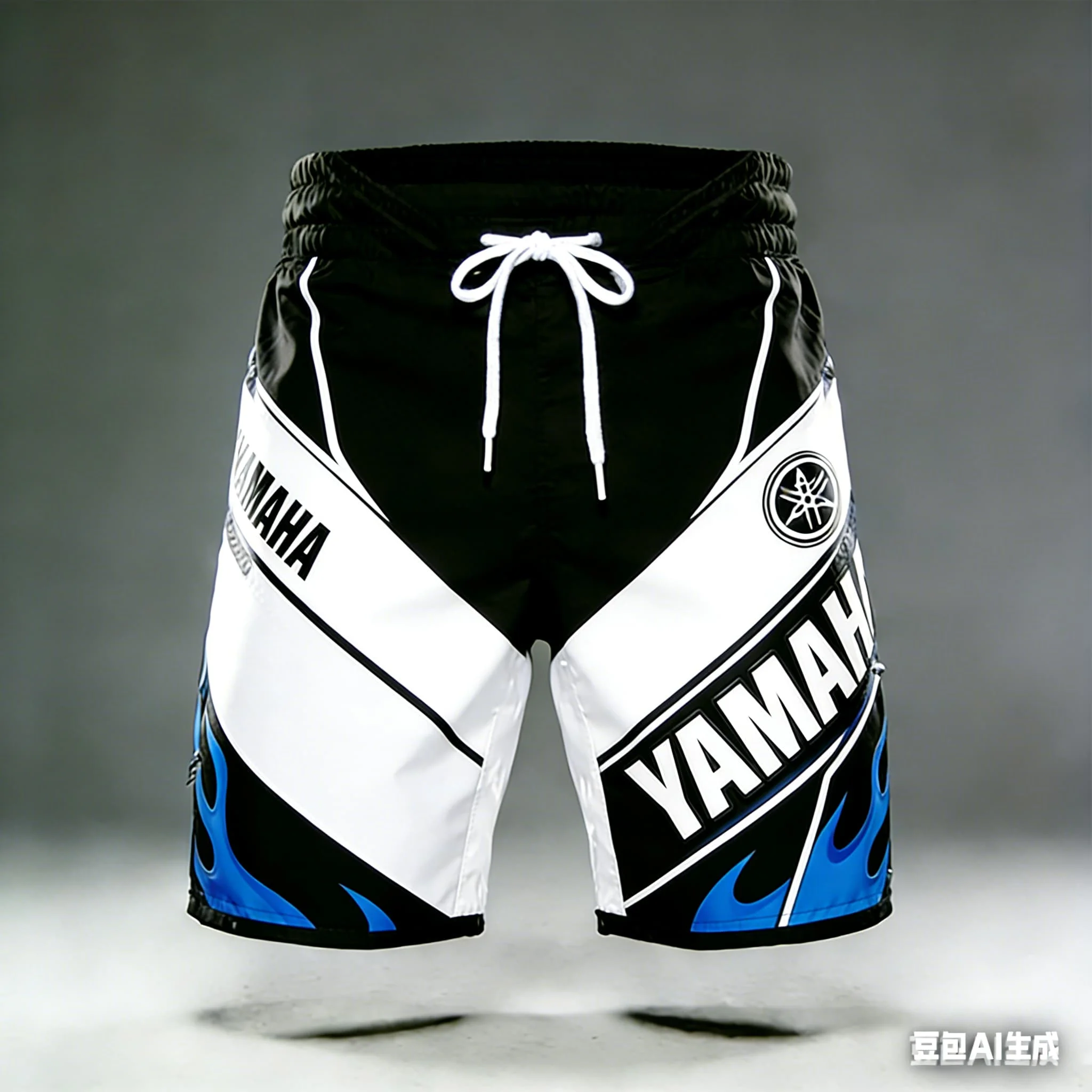 2026 Summer New Yamaha White Fashion Sports Outdoor Fitness Shorts, Men Women Large Casual Motorcycle Riding Shorts