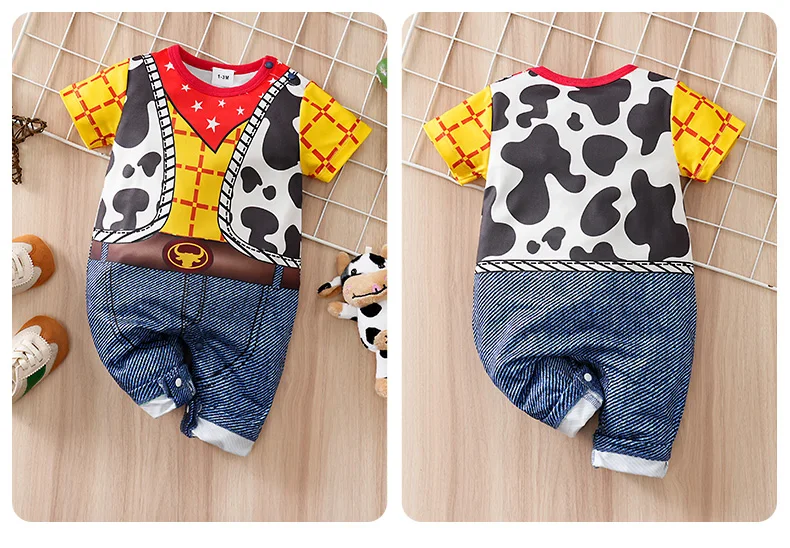 0-18months cosplay newborns Baby Clothes One-Piece Cartoon Anime short-Sleeved Trousers Banquet Summer Fashion neonatal clothing