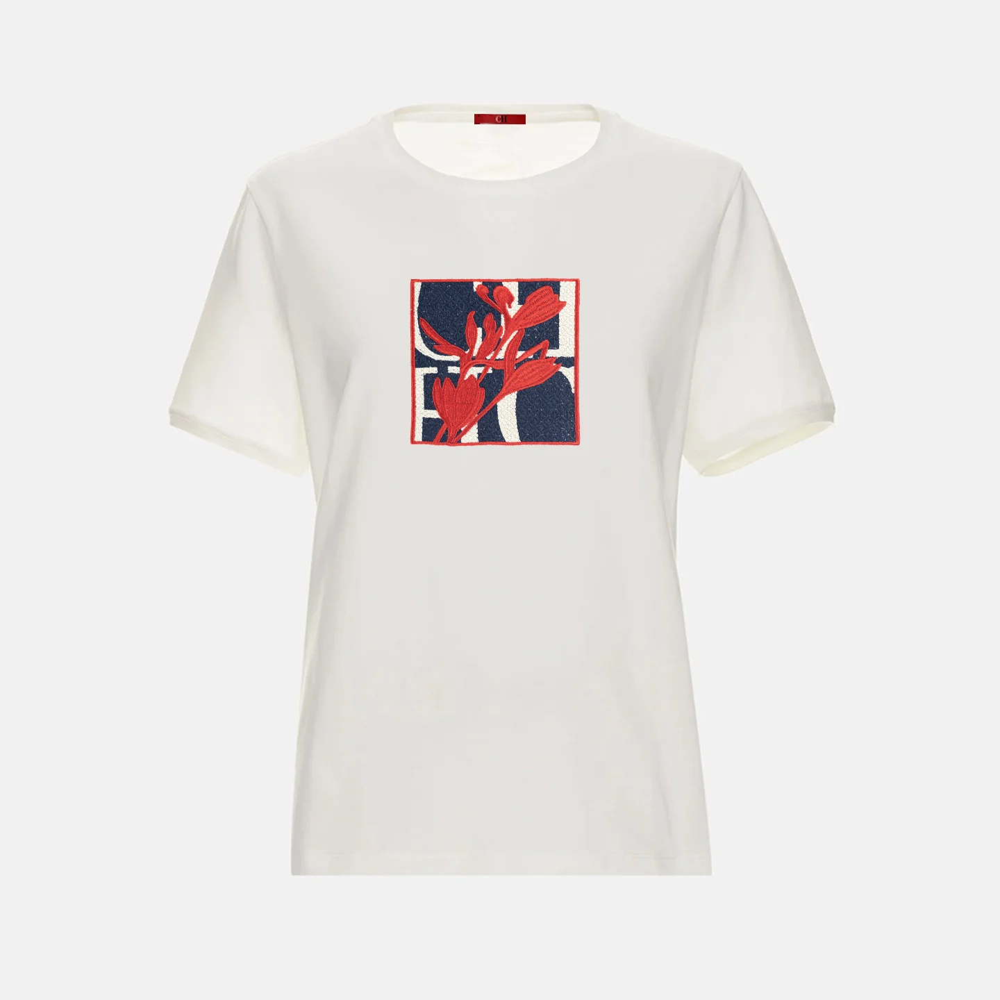 CH Summer Fashion Versatile Slim Fit T-shirt High Quality Selected Product 2026 New Embroidered Versatile Women's Trendy Top
