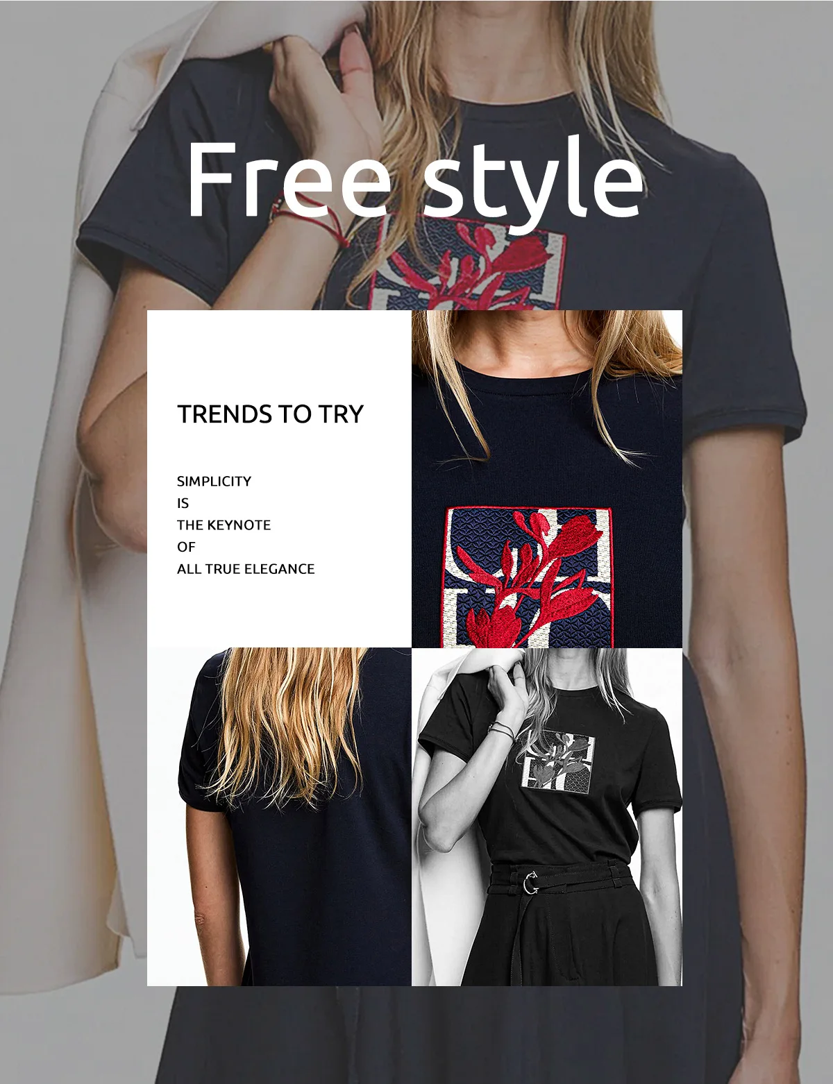 CH Summer Fashion Versatile Slim Fit T-shirt High Quality Selected Product 2026 New Embroidered Versatile Women's Trendy Top