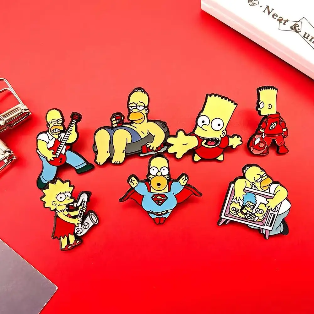 7/14pcs Anime Monster Cute Enamel Pins Set Brooch Lapel Pins Badge for Backpack Costume Accessories Jewelry Gift for Friends