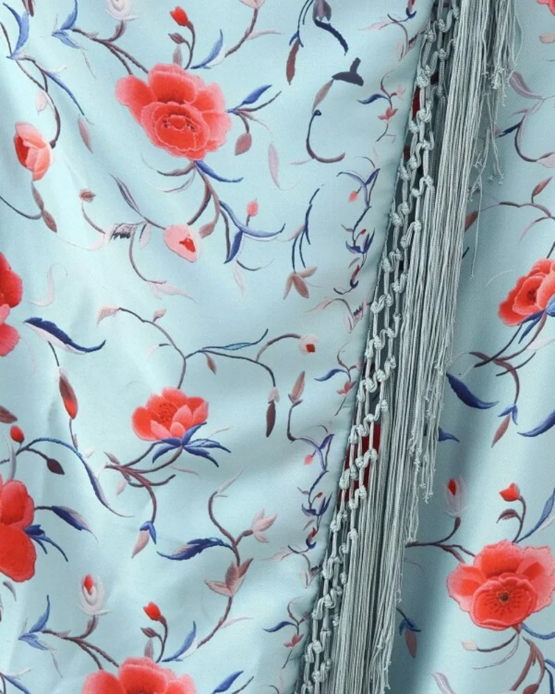 2026 Women Satin Floral Print Halter Neck Dress Fringe Trim Asymmetrical Hem Party Maxi Dress for Beach Vacation
