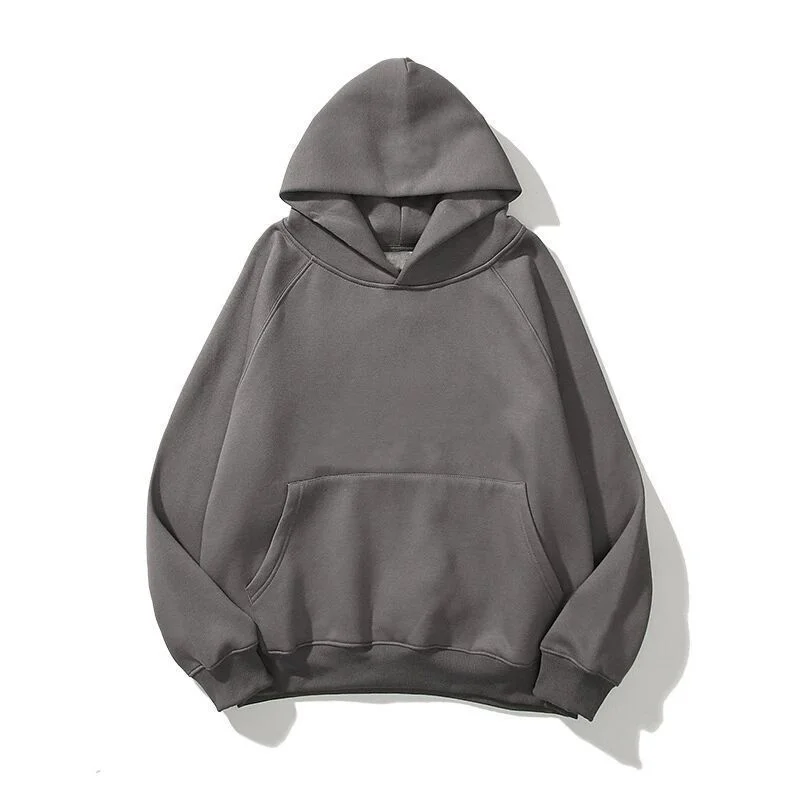 Men's and Women's Solid Color Pocket Hoodies Sports Fitness Sweatshirts Fashionable Casual Pullovers Multi Color