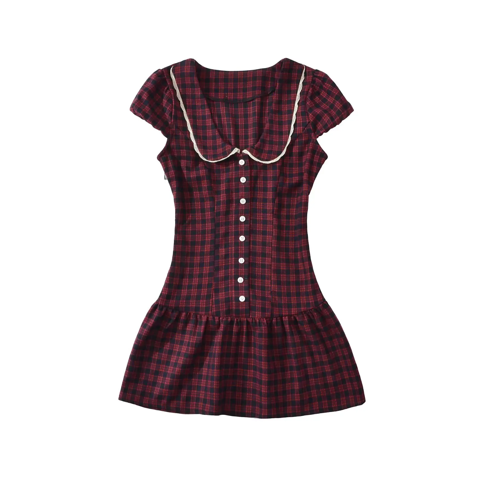 Evening Party Dresses Short Lace Trim Luxury Dresses Women 2026 Summer Polka Dot Print Short Sleeve Dresses Sexy