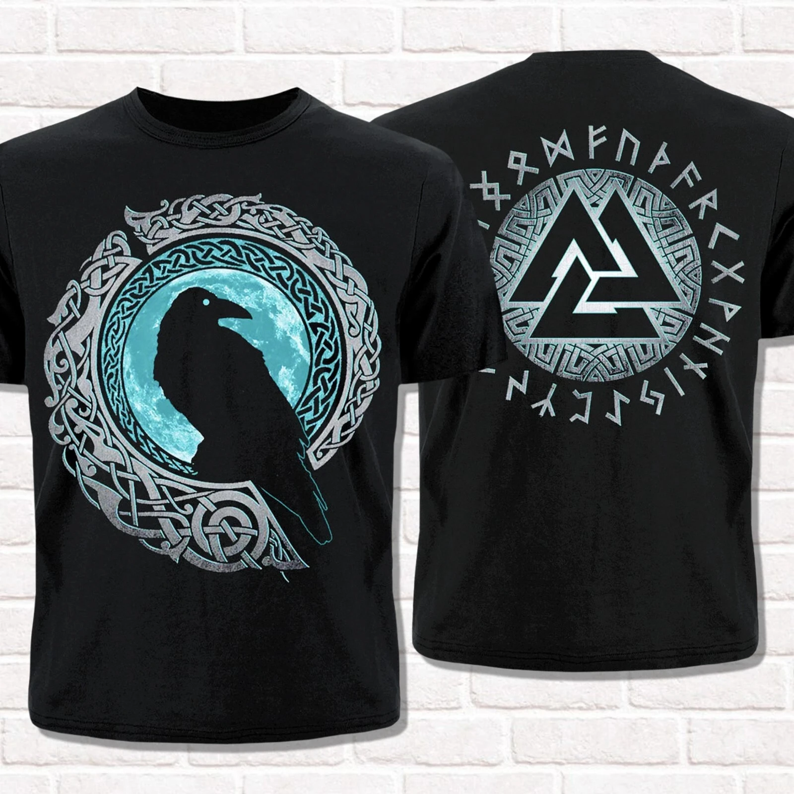 2026 Streetwear Men T Shirt Norse Mythology Viking Odin Hugin Muninn Vintage Cotton Tee Women Gothic Hip Hop Punk Top Summer