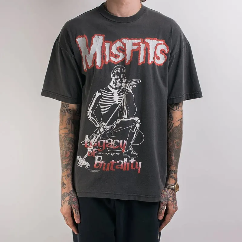 Misfits Band Rock Hardcore Punk Casual T-Shirt Men's and Women's Luxury Band Brand Top 2026 New