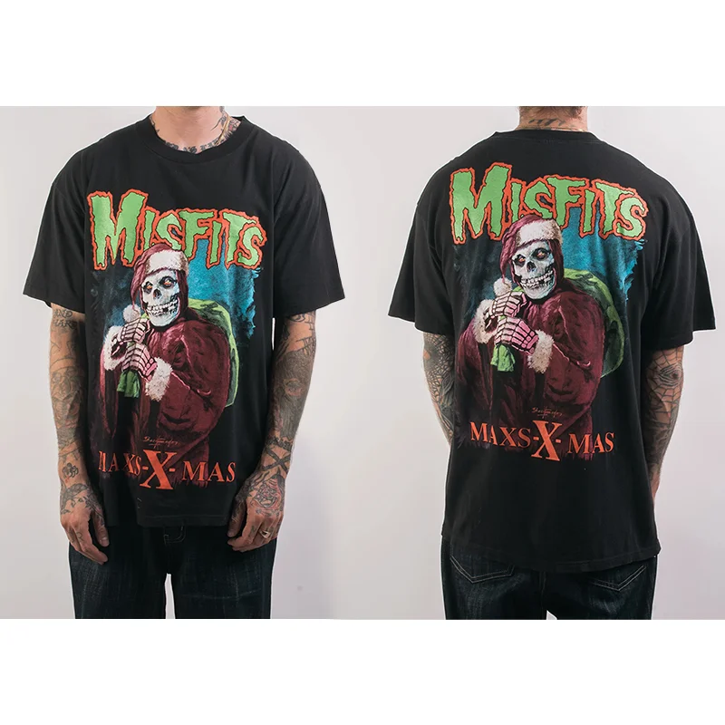 Misfits Band Rock Hardcore Punk Casual T-Shirt Men's and Women's Luxury Band Brand Top 2026 New