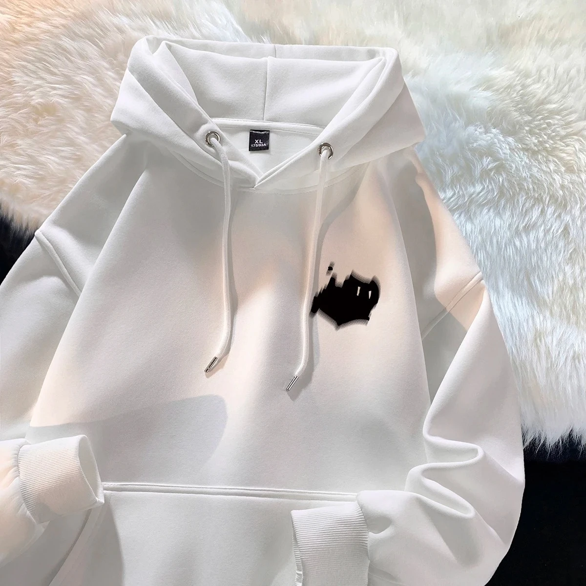 Hoodie Men's Trendy Brand Versatile Hong Kong Style High Street American Printed Top Autumn and Winter Coat Streetwear Anime
