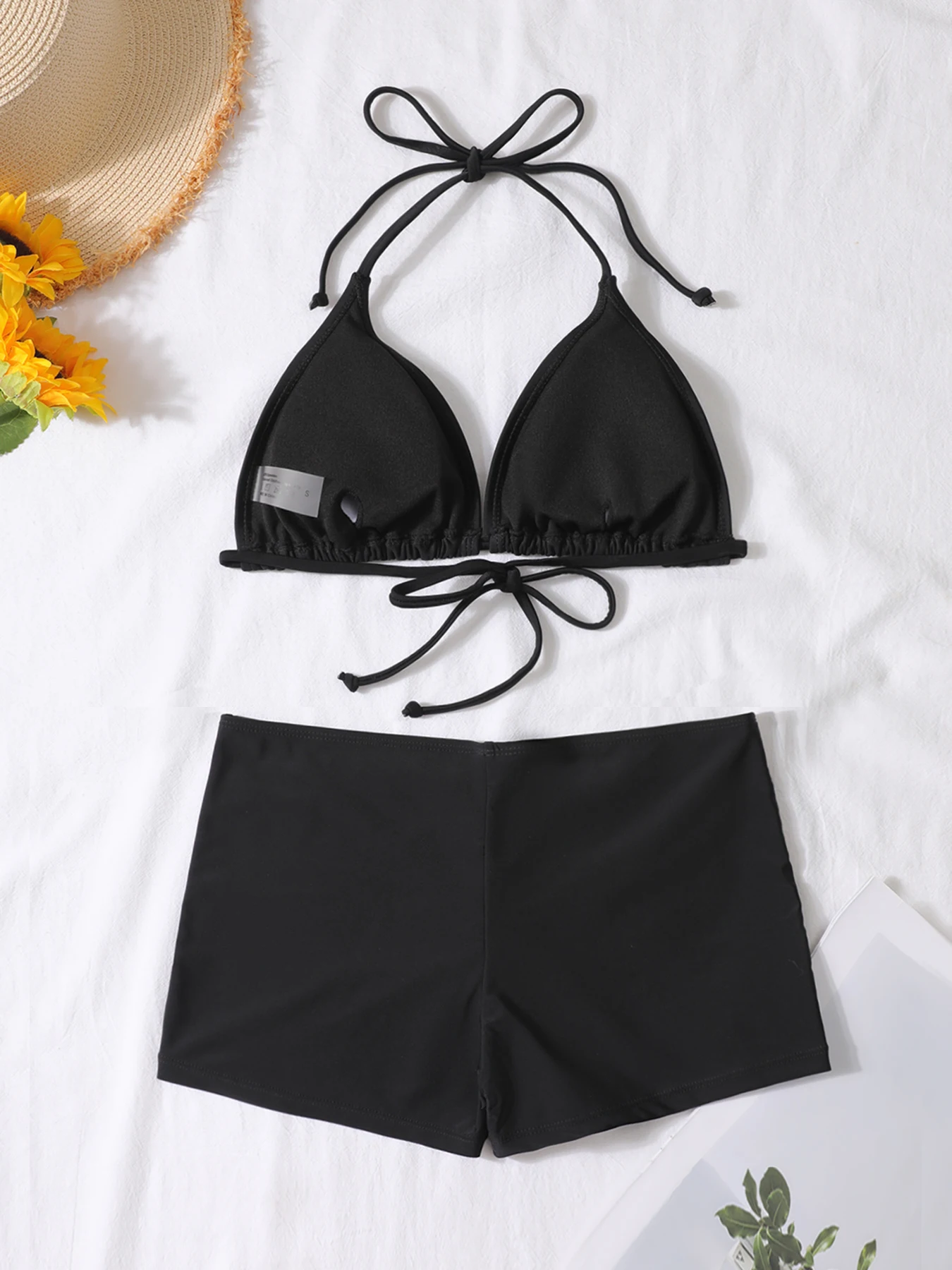 Women's Bikini Swimsuit European Style High Waist Bottom Separate Style Fashionable Poolwear for Ladies