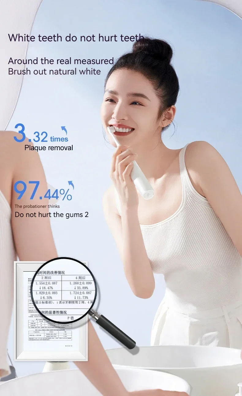 SOOCAS X3S Adult Sonic Electric Smart Toothbrush IPX8 Waterproof 180 Days Battery Life Ultrasonic Soft Cloud Toothbrush Heads