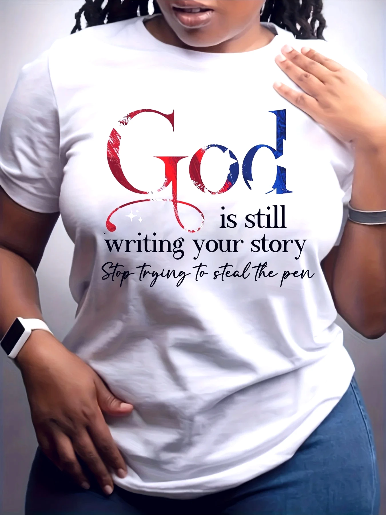 God Is Still Writing Your Story Women's Tee Faith Graphic Casual Yellow Tops Letter Printing Summery2k Shirt Female Streetwear