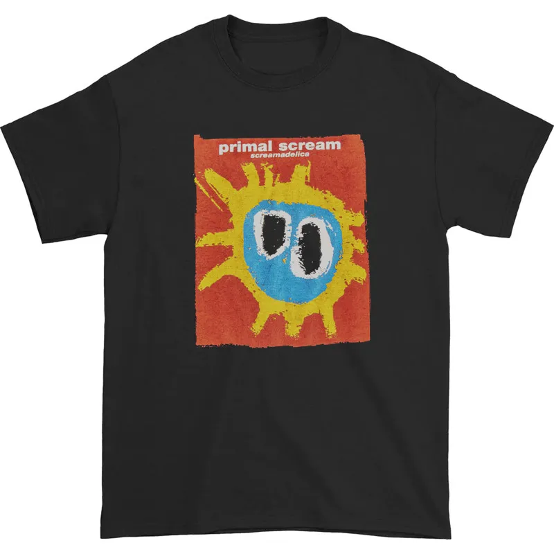 1984 British Acid Rock Primal Scream Original Call Band Casual T-shirt Men's and Women's Luxury Band Brand Top 2026 New