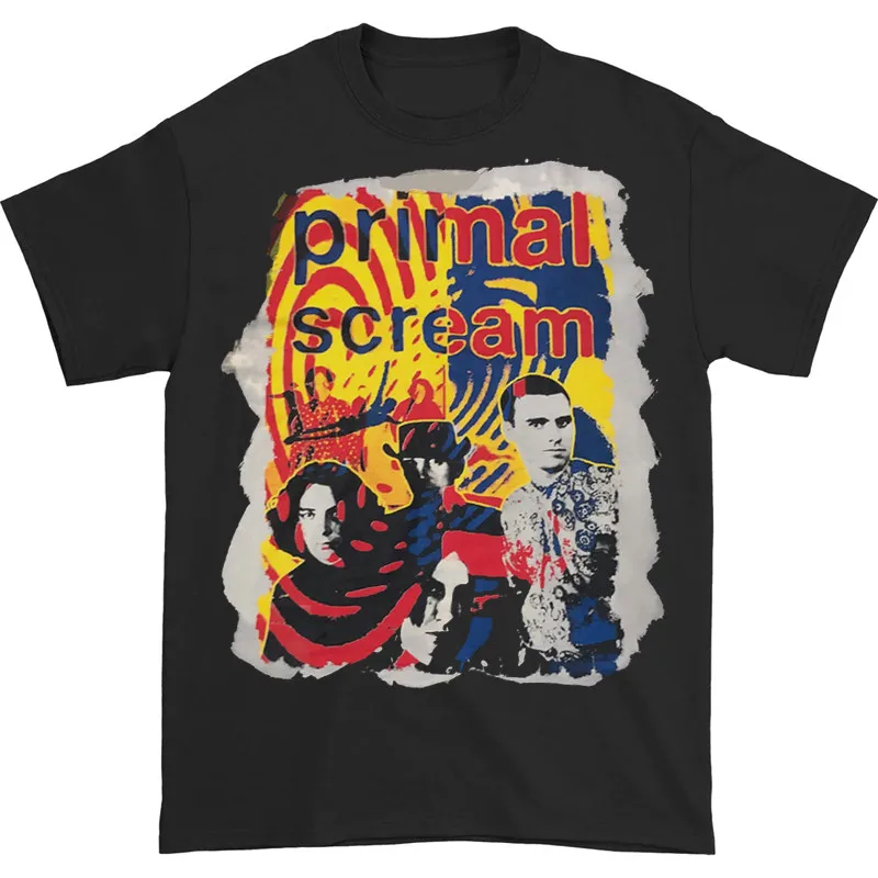 1984 British Acid Rock Primal Scream Original Call Band Casual T-shirt Men's and Women's Luxury Band Brand Top 2026 New