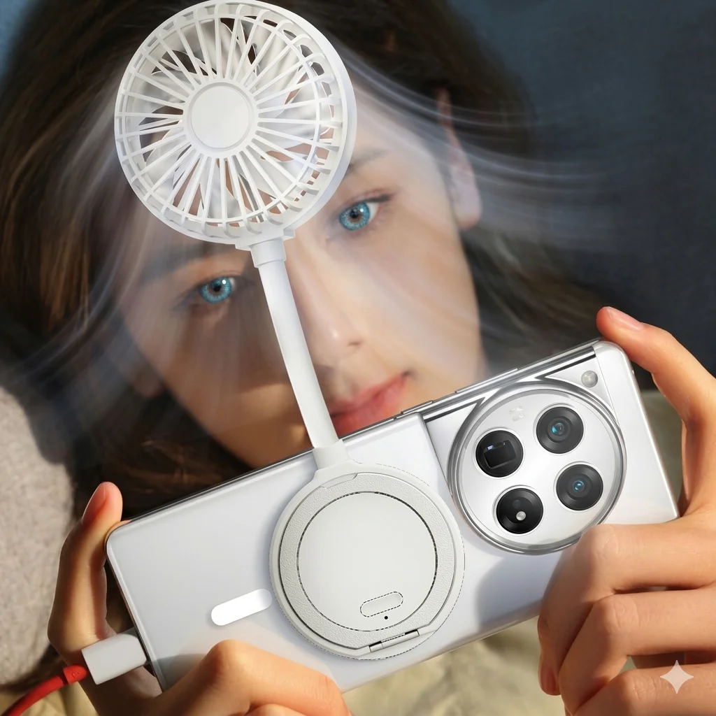 Creative Magnetic Desktop Mini Fan Outdoor Portable Handheld Folding Fan Magnetic Mini Fan