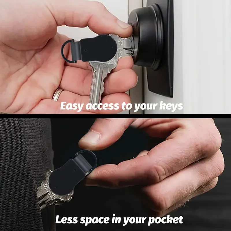 Compact Key Organizer Holder Metal Key Chain Minimalist Key Case for 1-5 Keys Secure Storage