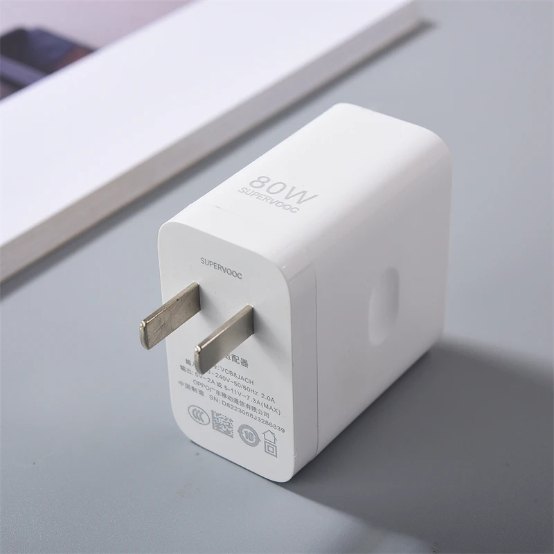 Original 80W SuperVooc Charger For OPPO Find N6 X8 X7 X6 X5 Reno 15 14 12 11 A6 Pro USB Fast Charging Adapter 6.5A Type C Cable