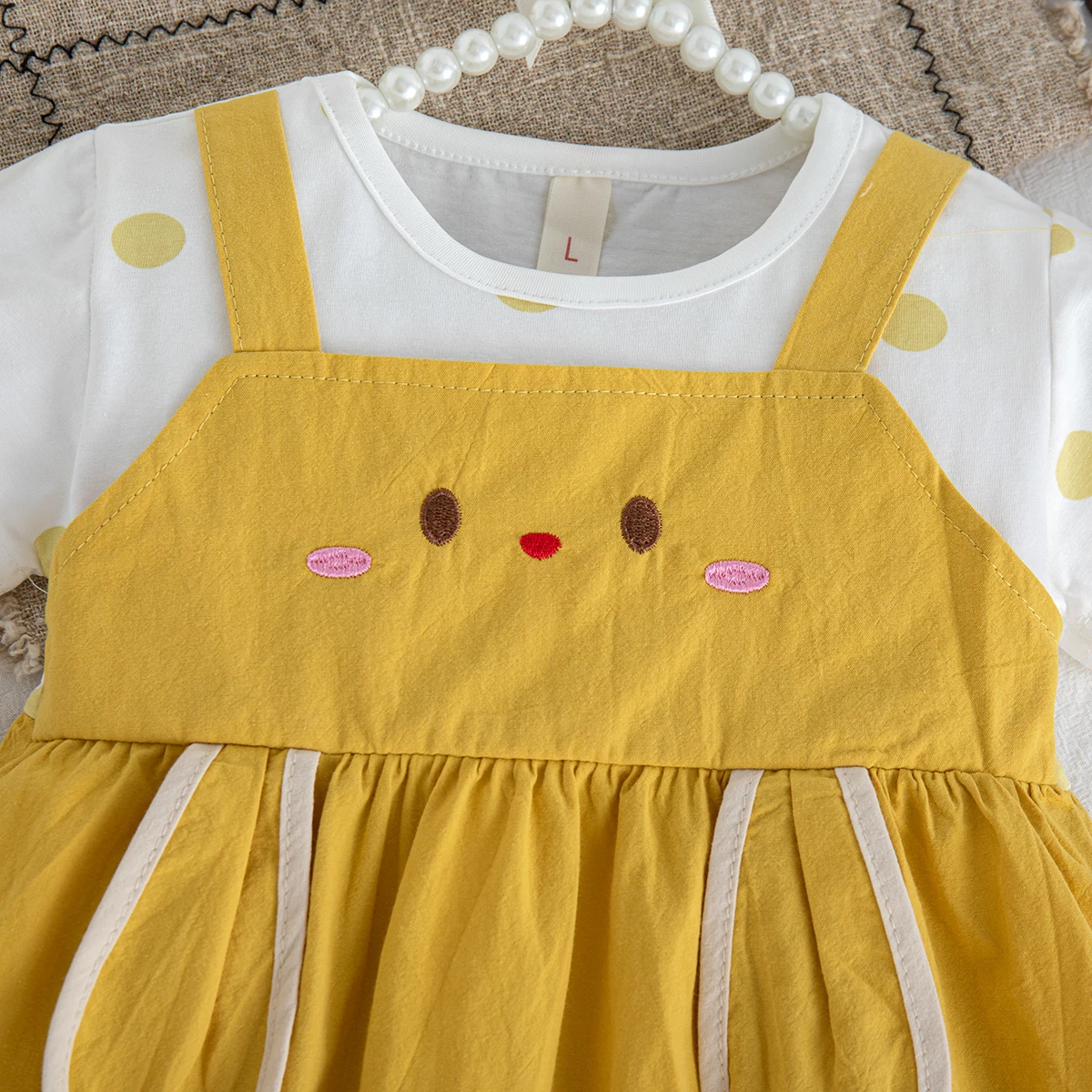 Baby Dress Summer Cartoon Cute Short-Sleeved Baby Girl Dress Sweet Beach Children's Dress Baby Girl Clothing