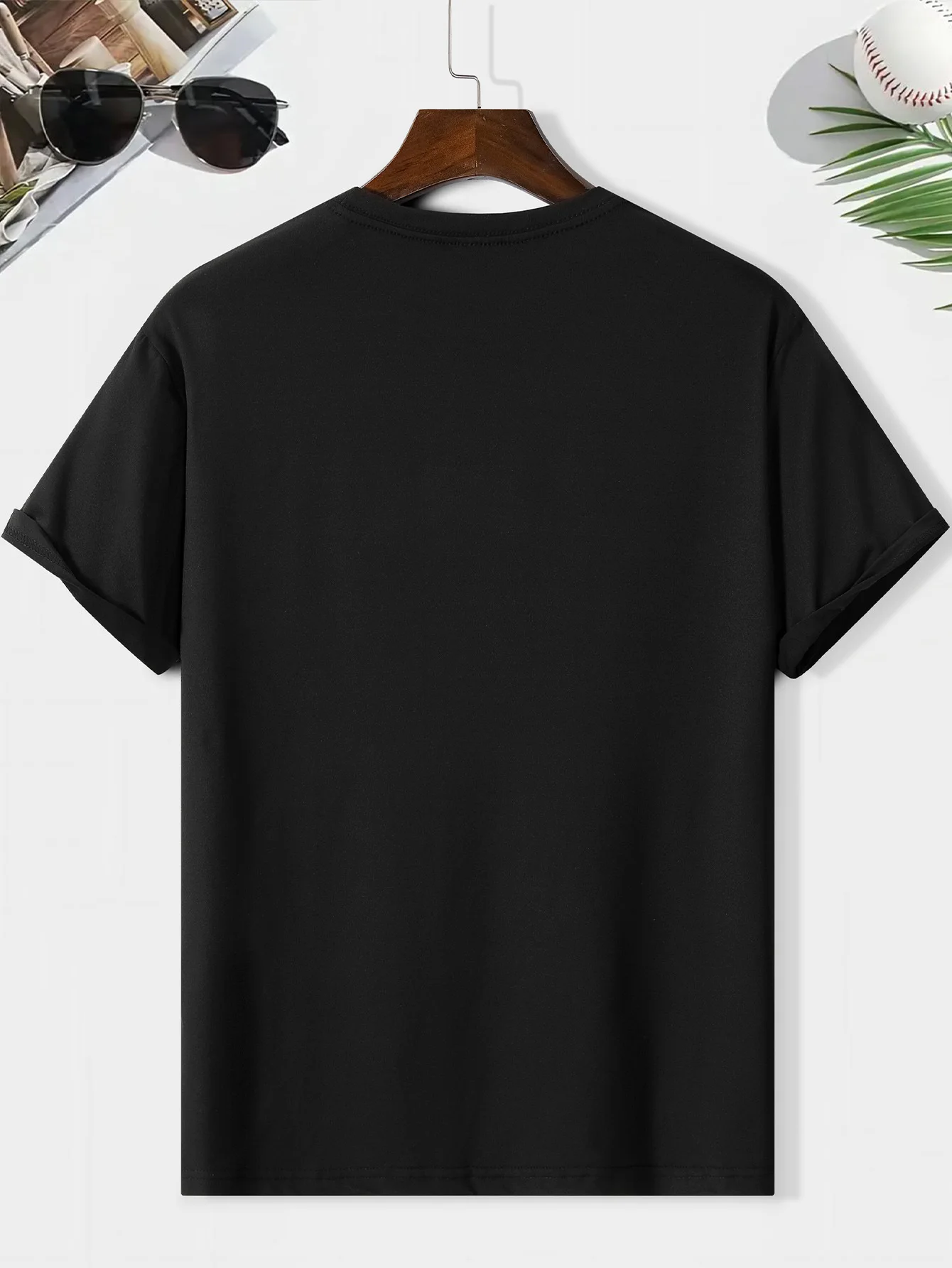 Men's Summer 100% Cotton Fashion Limited Edition Gold Letter Printed Casual Loose Round Neck Short Sleeve T-shirt Versatile Top
