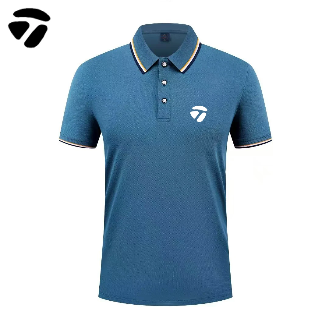 Summer New Men's Lapel Short Sleeved Golf Polo Shirt Style Casual Breathable Sports Street Fashion Top