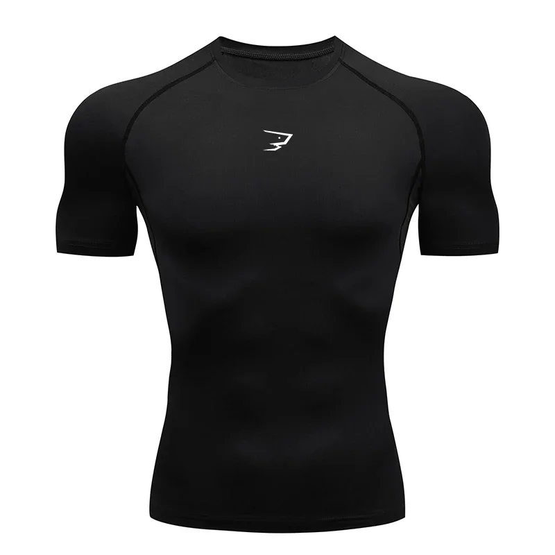Men Running Compression T-shirt Short Sleeve Sport Tees Gym Fitness Sportshirts Male Jogging Tracksuit Homme Athletic Shirt Tops