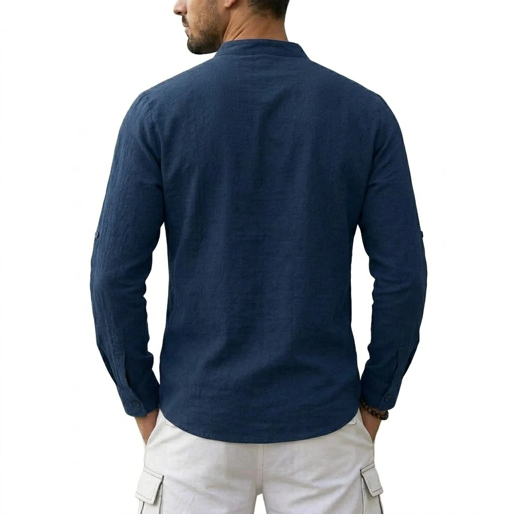 Men's Long Sleeved Linen T-Shirts Medieval Vintage Viking Top Cotton Shirts Men Halloween Costume Breathable Tops Yoga Shirts